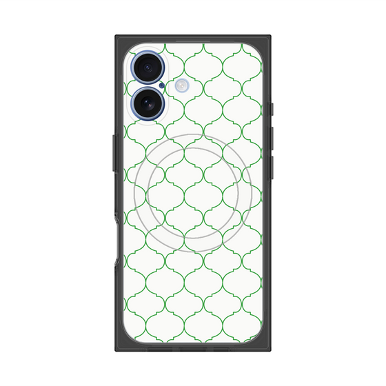 プレミアムスクエアケース with MagSafe［ Moroccan1 -Green ］