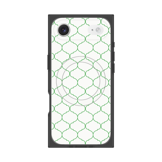 プレミアムスクエアケース with MagSafe［ Moroccan1 -Green ］