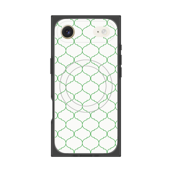 プレミアムスクエアケース with MagSafe［ Moroccan1 -Green ］
