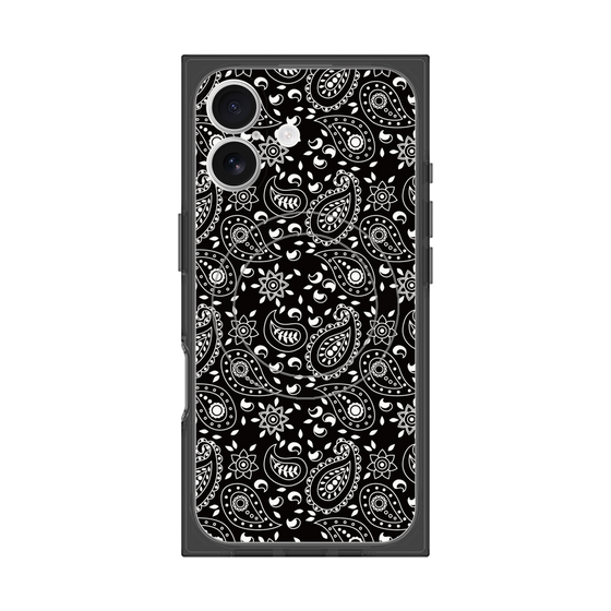 プレミアムスクエアケース with MagSafe［ ペイズリー - Black ］