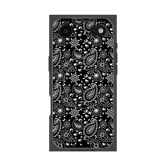 プレミアムスクエアケース with MagSafe［ ペイズリー - Black ］