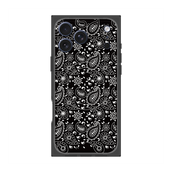 プレミアムスクエアケース with MagSafe［ ペイズリー - Black ］