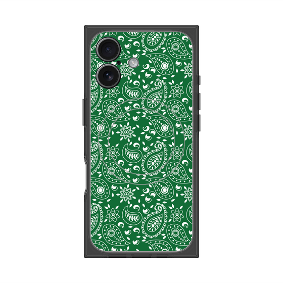 プレミアムスクエアケース with MagSafe［ ペイズリー - Green ］
