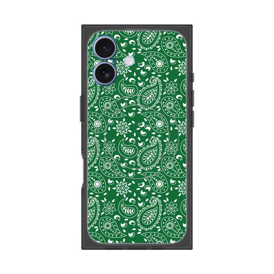 プレミアムスクエアケース with MagSafe［ ペイズリー - Green ］