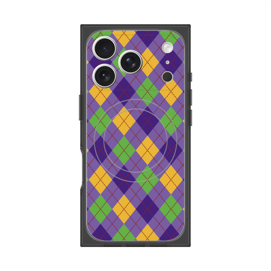 プレミアムスクエアケース with MagSafe［ Argyle - Purple ］