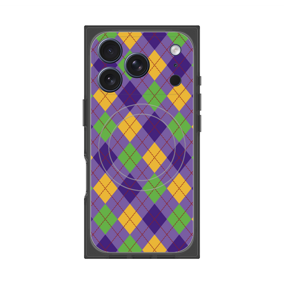 プレミアムスクエアケース with MagSafe［ Argyle - Purple ］