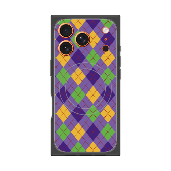 プレミアムスクエアケース with MagSafe［ Argyle - Purple ］
