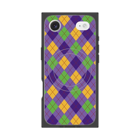 プレミアムスクエアケース with MagSafe［ Argyle - Purple ］