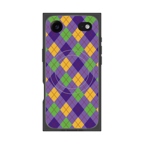 プレミアムスクエアケース with MagSafe［ Argyle - Purple ］