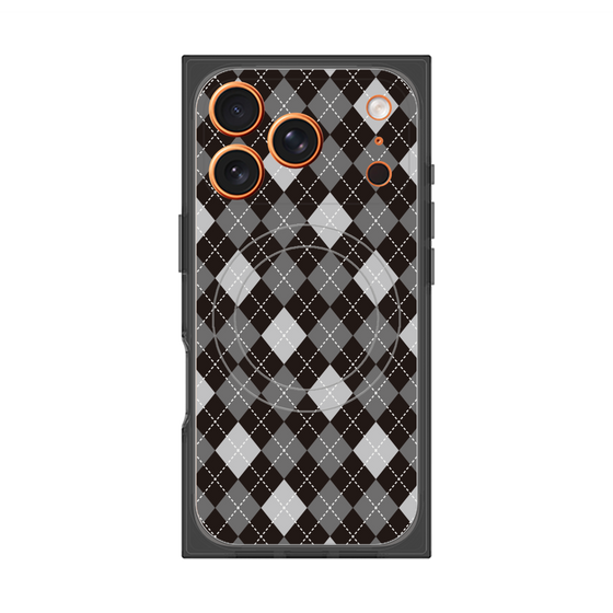 プレミアムスクエアケース with MagSafe［ Argyle - Black ］