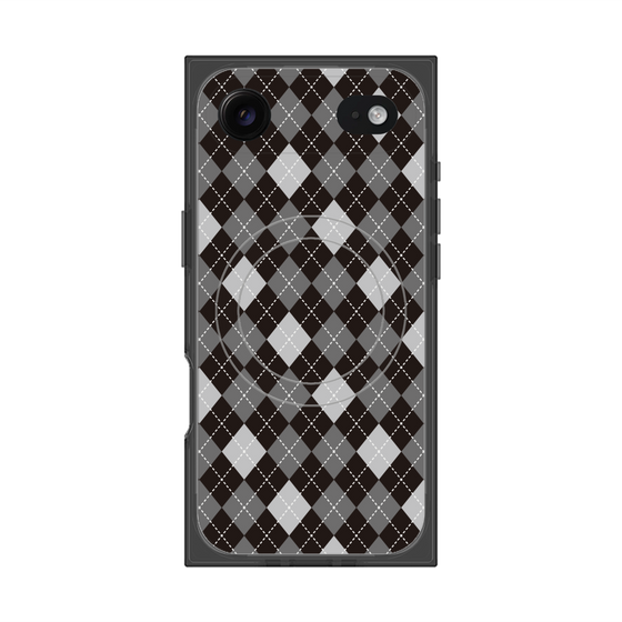 プレミアムスクエアケース with MagSafe［ Argyle - Black ］