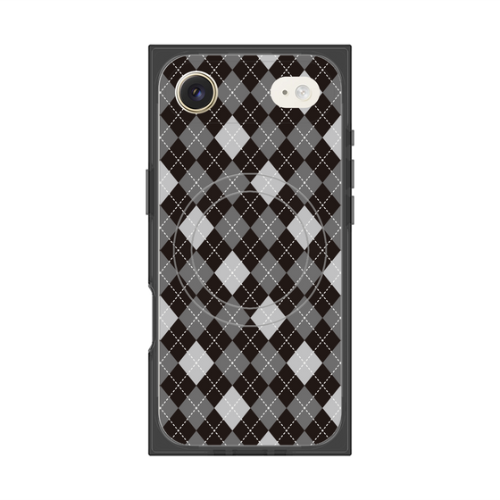 プレミアムスクエアケース with MagSafe［ Argyle - Black ］