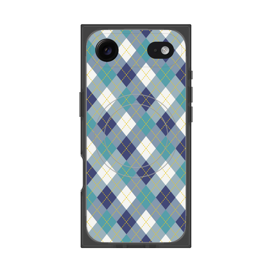 プレミアムスクエアケース with MagSafe［ Argyle - Blue ］