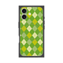 プレミアムスクエアケース with MagSafe［ Argyle - Green ］