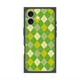 プレミアムスクエアケース with MagSafe［ Argyle - Green ］
