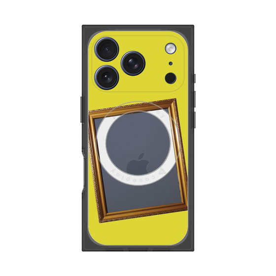プレミアムスクエアケース with MagSafe［ Photo Frame - Yellow ］