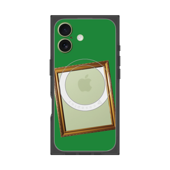 プレミアムスクエアケース with MagSafe［ Photo Frame - Green ］