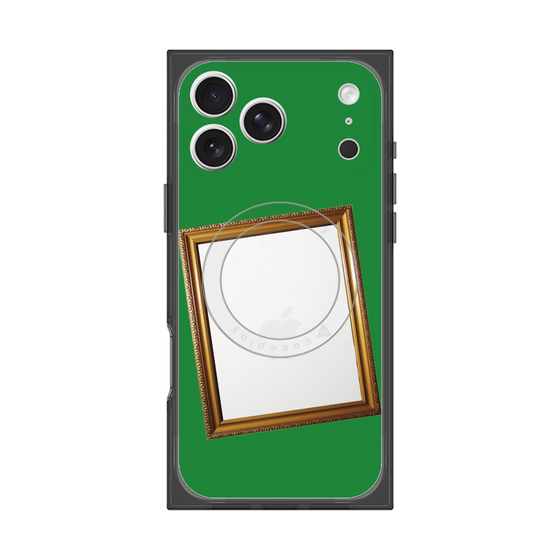 プレミアムスクエアケース with MagSafe［ Photo Frame - Green ］