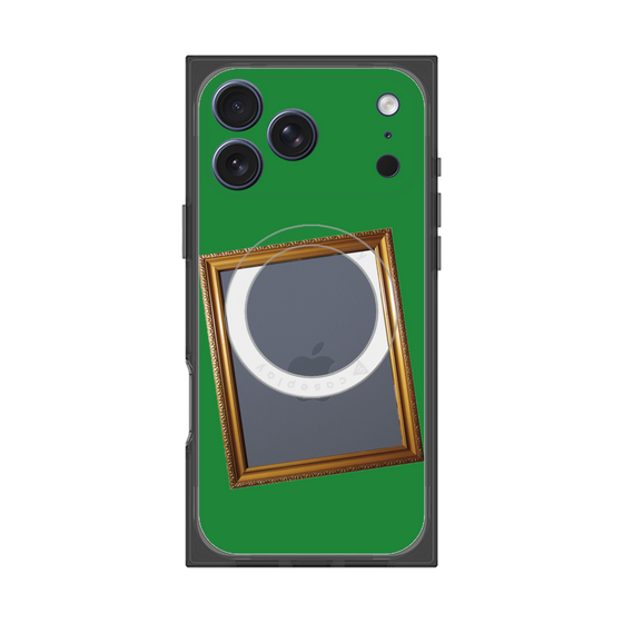 プレミアムスクエアケース with MagSafe［ Photo Frame - Green ］