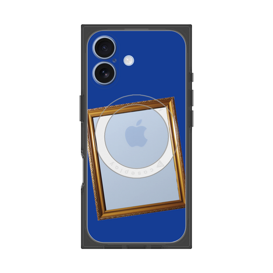 プレミアムスクエアケース with MagSafe［ Photo Frame - Blue ］