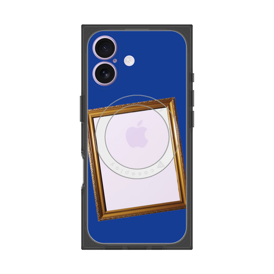 プレミアムスクエアケース with MagSafe［ Photo Frame - Blue ］