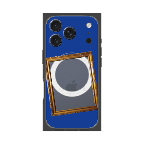 プレミアムスクエアケース with MagSafe［ Photo Frame - Blue ］