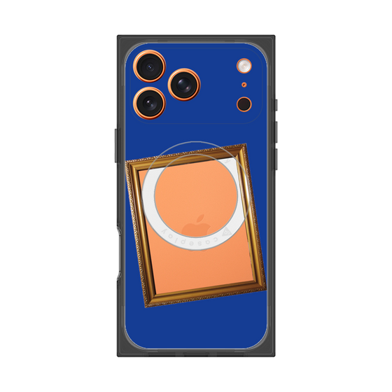 プレミアムスクエアケース with MagSafe［ Photo Frame - Blue ］