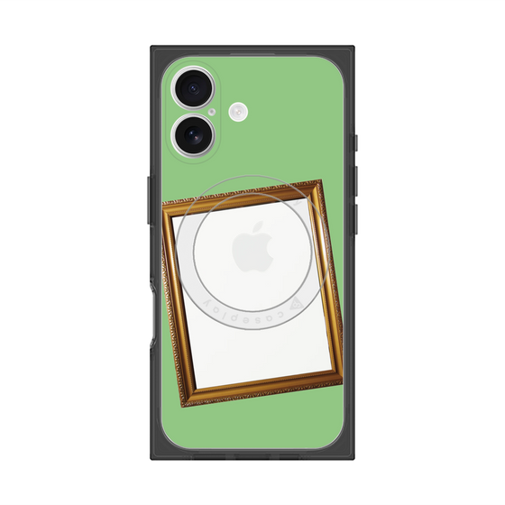 プレミアムスクエアケース with MagSafe［ Photo Frame - Light Green ］
