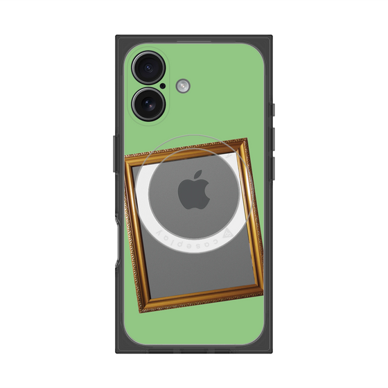 プレミアムスクエアケース with MagSafe［ Photo Frame - Light Green ］