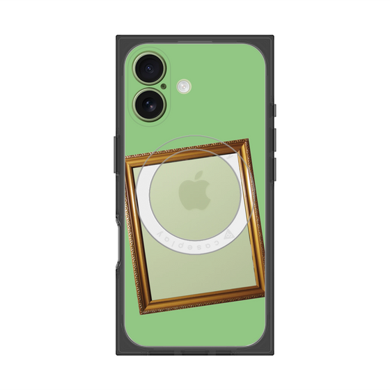 プレミアムスクエアケース with MagSafe［ Photo Frame - Light Green ］