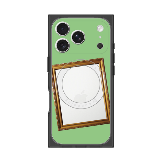 プレミアムスクエアケース with MagSafe［ Photo Frame - Light Green ］