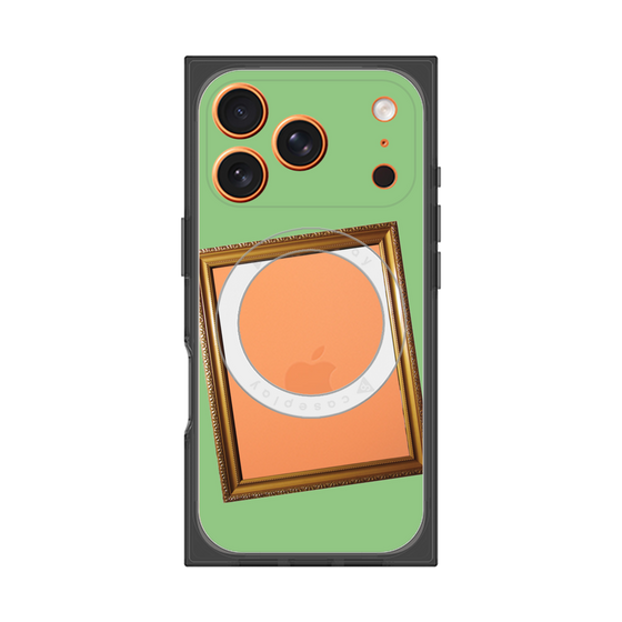 プレミアムスクエアケース with MagSafe［ Photo Frame - Light Green ］