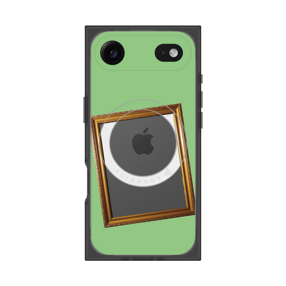 プレミアムスクエアケース with MagSafe［ Photo Frame - Light Green ］