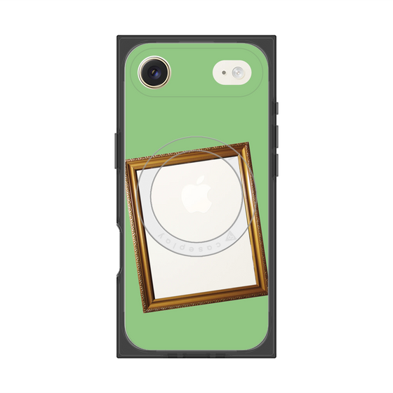 プレミアムスクエアケース with MagSafe［ Photo Frame - Light Green ］
