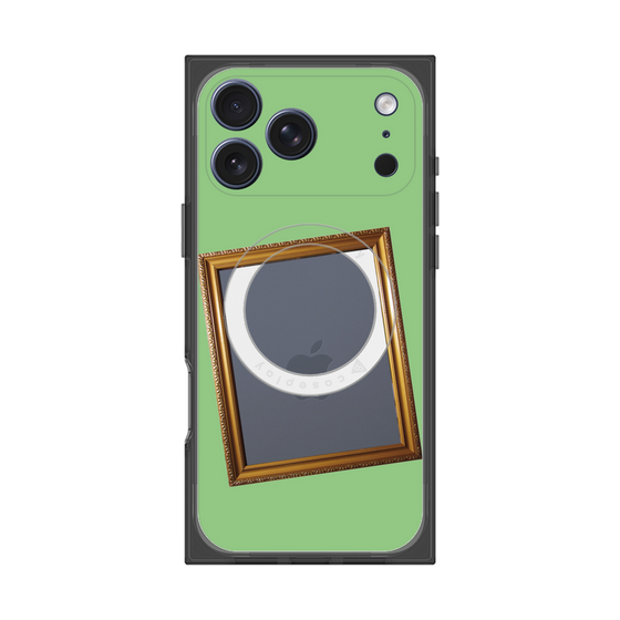 プレミアムスクエアケース with MagSafe［ Photo Frame - Light Green ］