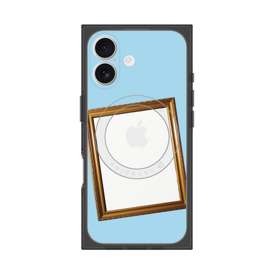 プレミアムスクエアケース with MagSafe［ Photo Frame - Light Blue ］