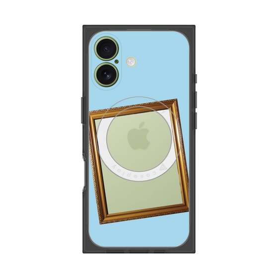 プレミアムスクエアケース with MagSafe［ Photo Frame - Light Blue ］