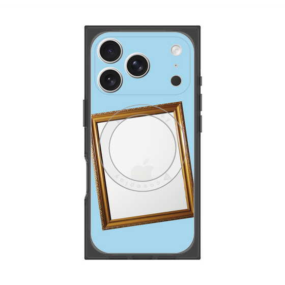 プレミアムスクエアケース with MagSafe［ Photo Frame - Light Blue ］