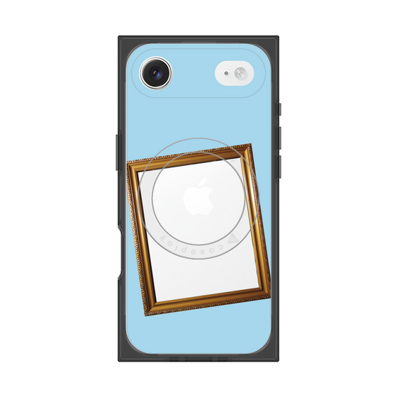 プレミアムスクエアケース with MagSafe［ Photo Frame - Light Blue ］