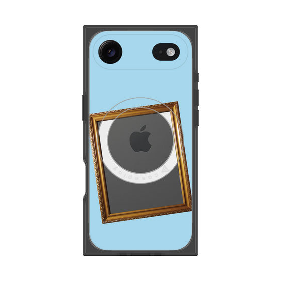 プレミアムスクエアケース with MagSafe［ Photo Frame - Light Blue ］