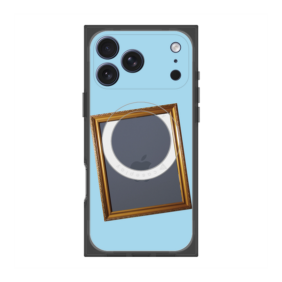 プレミアムスクエアケース with MagSafe［ Photo Frame - Light Blue ］