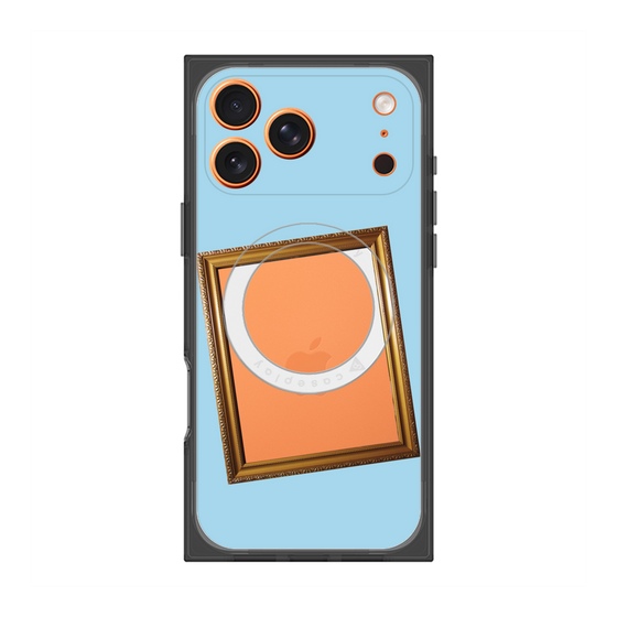 プレミアムスクエアケース with MagSafe［ Photo Frame - Light Blue ］