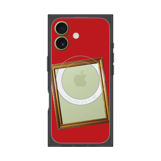 プレミアムスクエアケース with MagSafe［ Photo Frame - Red ］