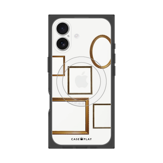 プレミアムスクエアケース with MagSafe［ Photo Frames - White ］