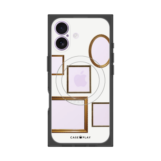 プレミアムスクエアケース with MagSafe［ Photo Frames - White ］