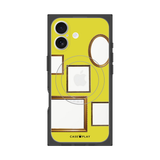 プレミアムスクエアケース with MagSafe［ Photo Frames - Yellow ］