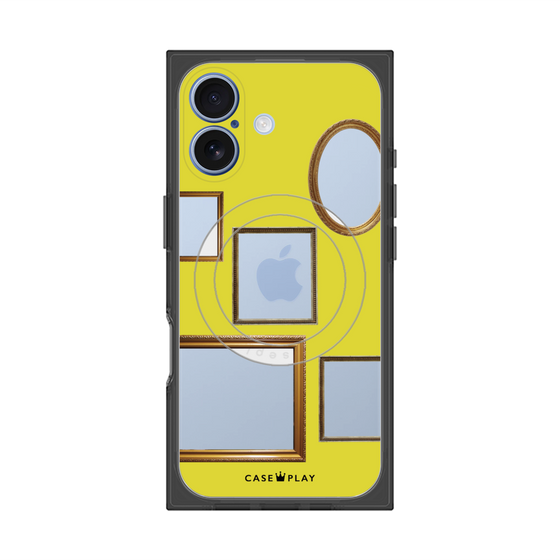 プレミアムスクエアケース with MagSafe［ Photo Frames - Yellow ］