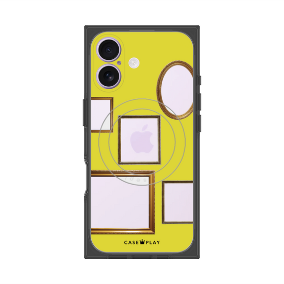 プレミアムスクエアケース with MagSafe［ Photo Frames - Yellow ］