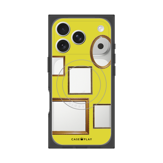 プレミアムスクエアケース with MagSafe［ Photo Frames - Yellow ］