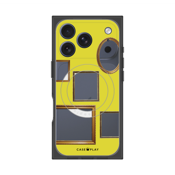 プレミアムスクエアケース with MagSafe［ Photo Frames - Yellow ］